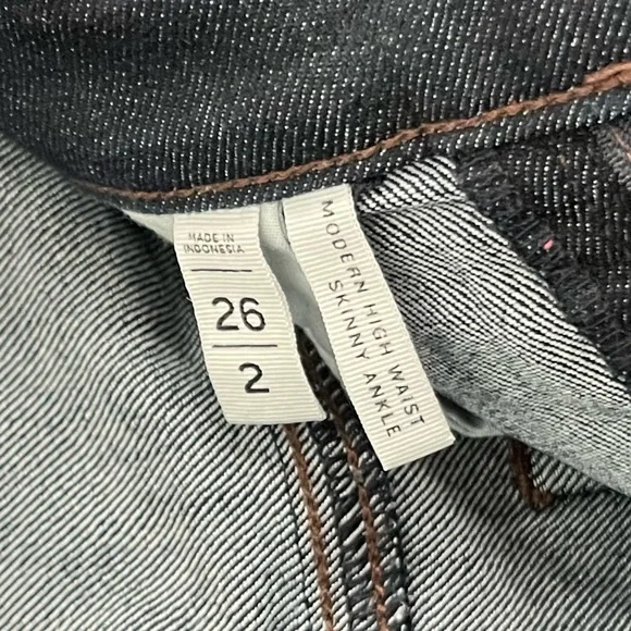Ann Taylor Loft High Waist Slim Ankle Denim Jeans Size 26 2 - Picture 5 of 8
